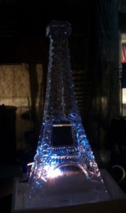Eiffel Tower Ice Sculpture