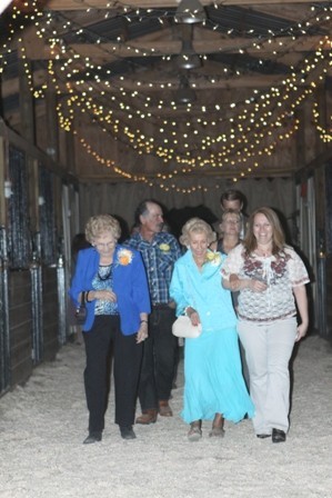 Lights in the Barn Aisle