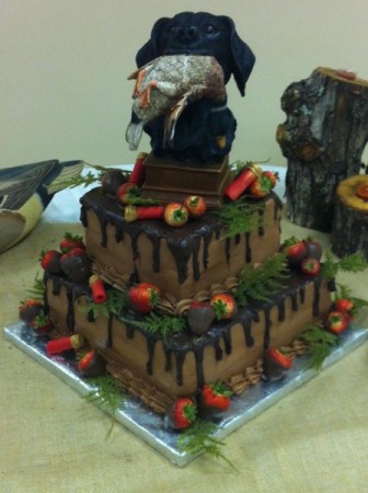 2 Tiered Duck Hunting Groom's Cake