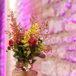 Yellow and Pink Casual Arrangement