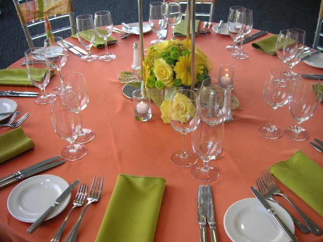 Peach & Lime Table Setting