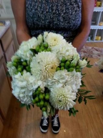 Green & Ivory Wedding Bouquet