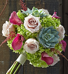 Beautiful Pink & Green Bridal Bouquet