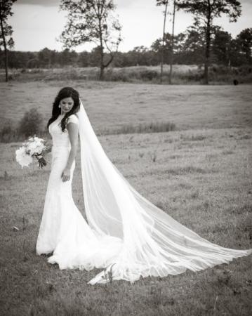 Beautiful Black & White Bridal Portrait