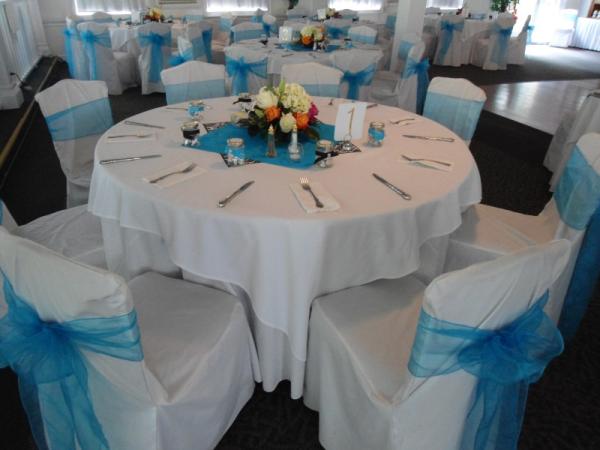 Beautiful Blue & White Wedding Reception