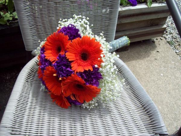 Purple & Red Wedding Bouquet