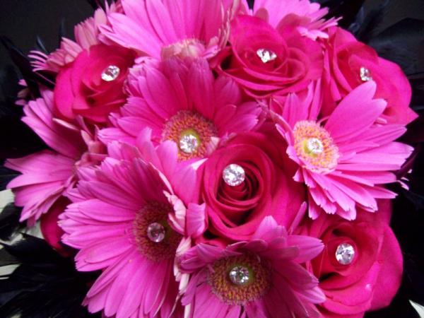 Bright Pink Wedding Bouquet