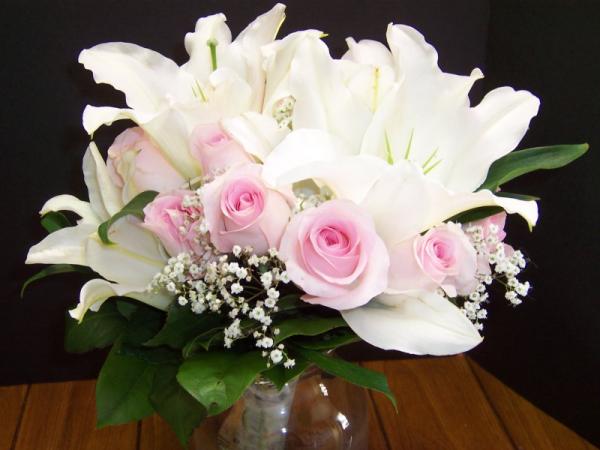 Pink & White Bridal Bouquet