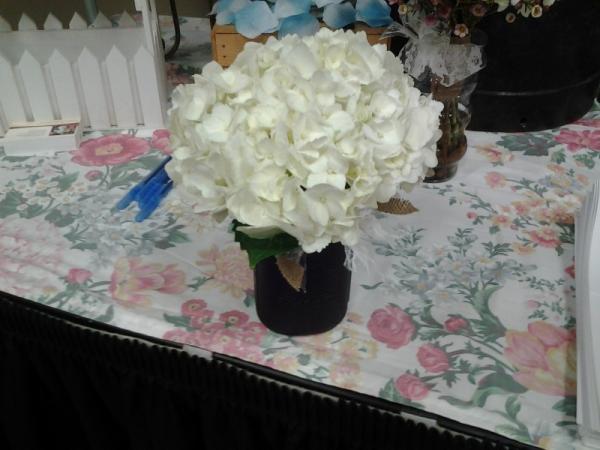 White Hydrangea Centerpiece