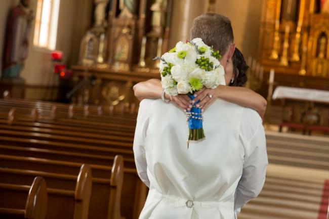 Kissing With Bouquet