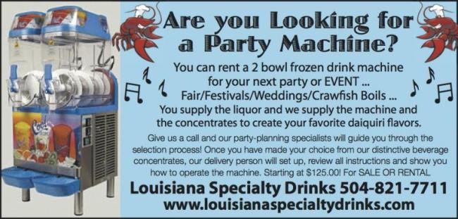 Festivals, Fairs, Weddings, Crawfish Boils...