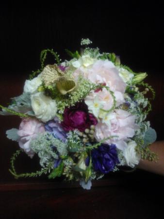 Stunning Pink & Green Bridal Bouquet