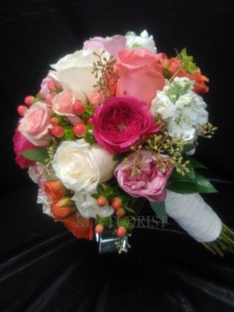 Pink Hand Tied Bridal Bouquet