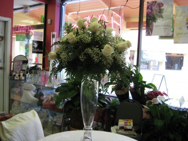 Rose Wedding Reception Centerpiece