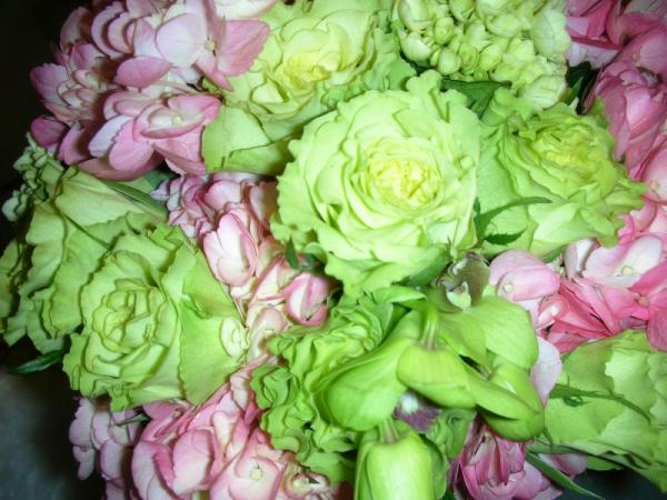 Green & Pink Wedding Bouquet