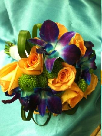 Yellow & Purple Bridal Bouquet