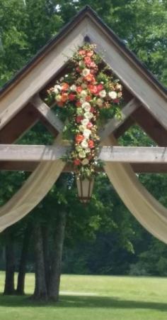 Floral Cross for Wedding Ceremony
