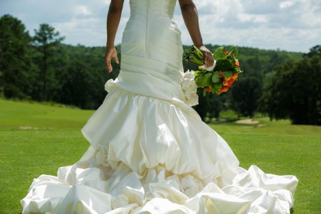 Beautiful Wedding Dress Train