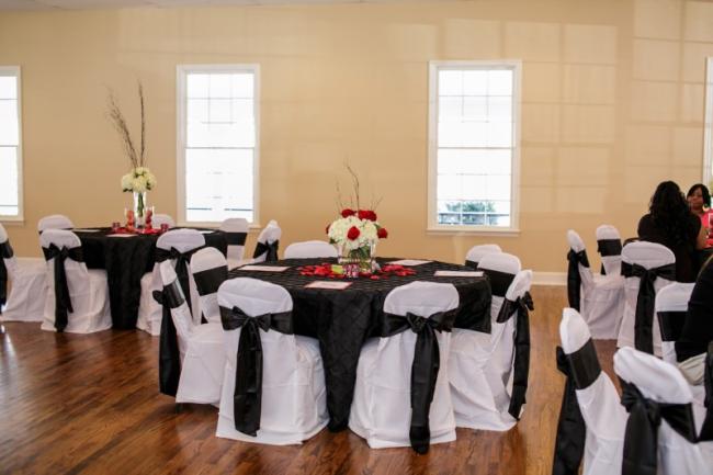 Black and White Wedding Reception