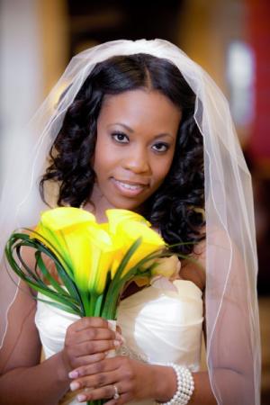 Portrait of the Bride and Her Bouquet