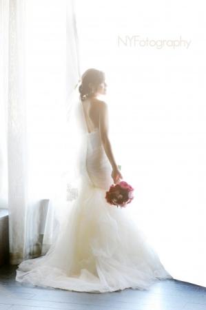 The Bride and her bouquet