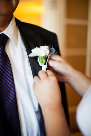 White Carnation Boutonniere