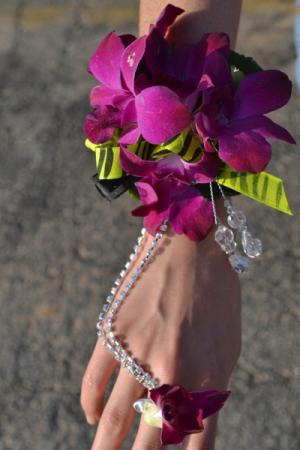 Purple Corsage With Diamonds