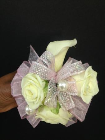 Pink And White Corsage
