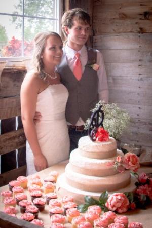 Posing By The Wedding Desserts