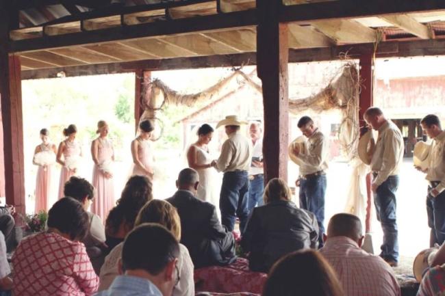 Wedding Ceremony In The Pole Barn