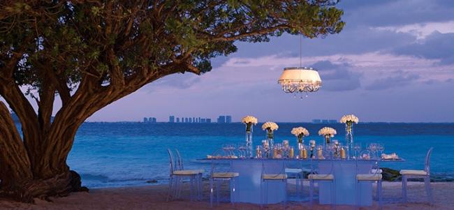 Gala Dinner under a tree (Dreams Resort, Cancun)
