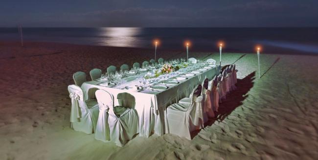 Evening Reception On The Beach 