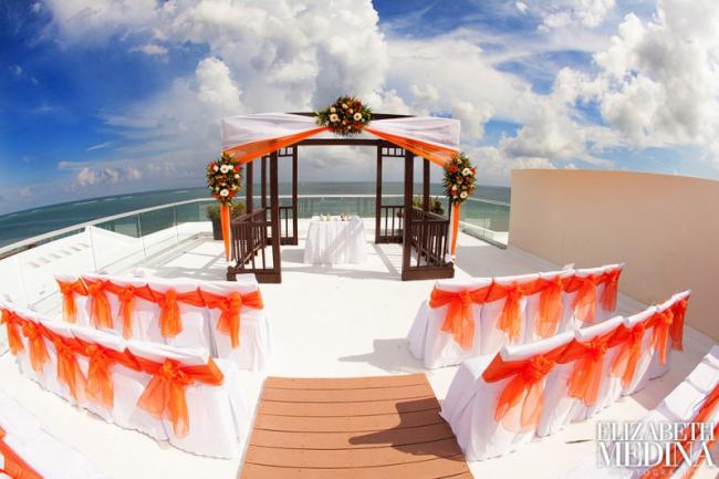 This exquisite wedding ceremony set up is a wonderful way to say "I do" (Azul Sensatori Hotel in Rivera Maya, Mexico)