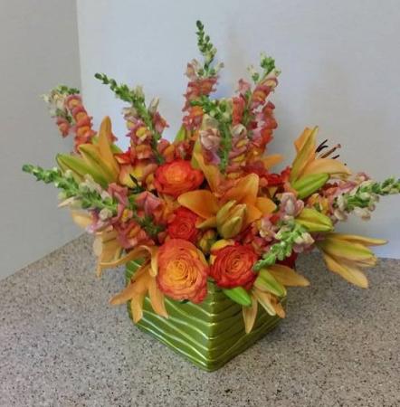 Array of Orange Flower Arrangement