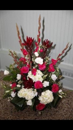 Deep Red Ceremony Flowers