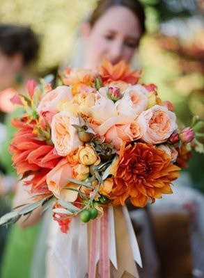 Orange and Light Pink Bouquet