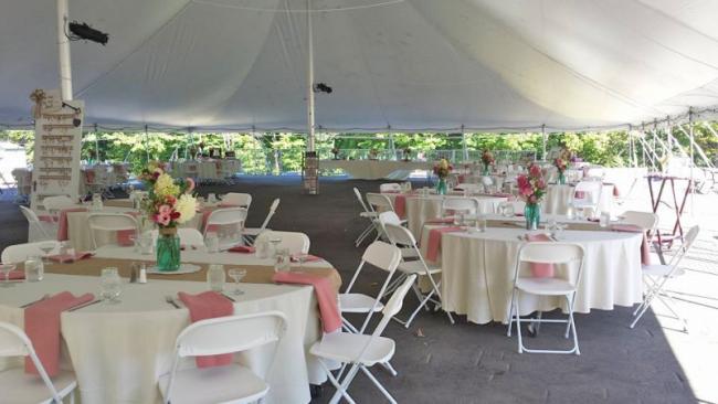 Outdoor Reception in a Tent