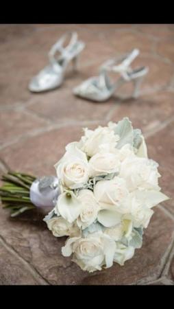 Wedding bouquet and shoes