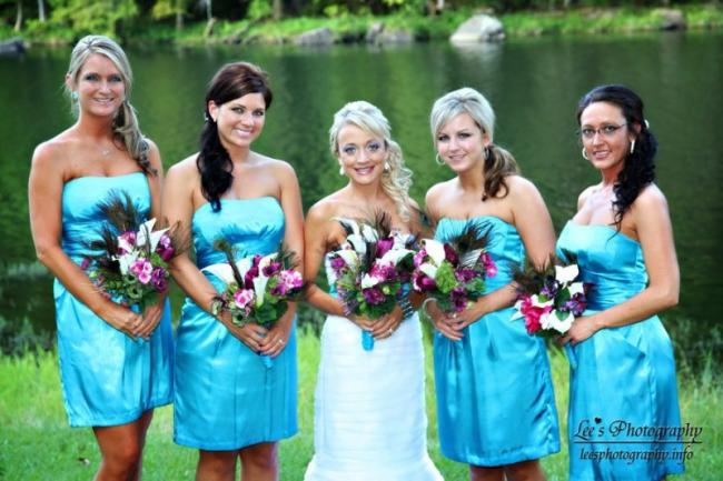 Blue Bridesmaid's Dresses