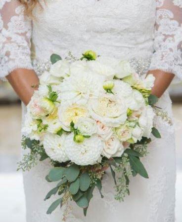 White Dahlia Bouquet