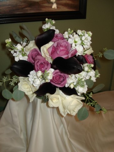 Calla Lily & Rose Bridesmaid Bouquet