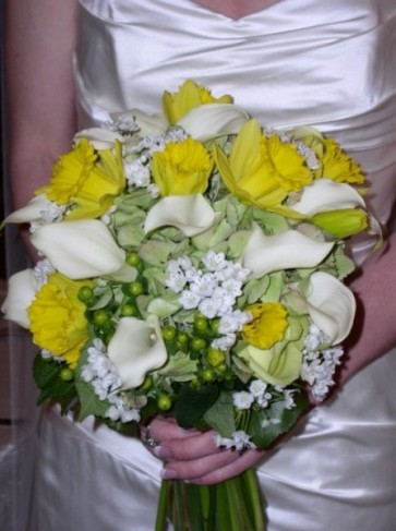 Green, Yellow & White Bridal Bouquet