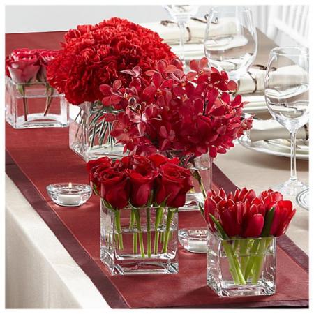 Red Table Centerpieces