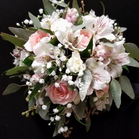 Pink and White Hand-tied Bouquet