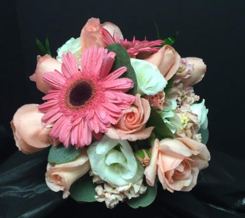 Peaches and Pinks bridal Bouquet