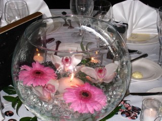 Bubble Ball with Gerbera And Cymbidium