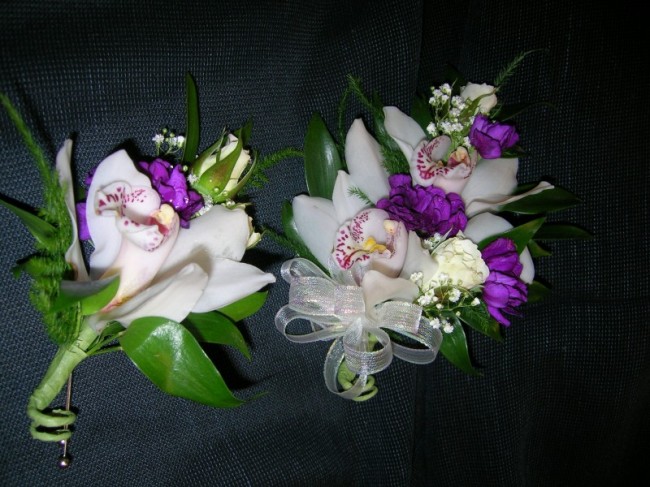 Cybidium Orchid Corsage & Boutonniere