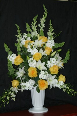 Yellow and White Flower Centerpiece