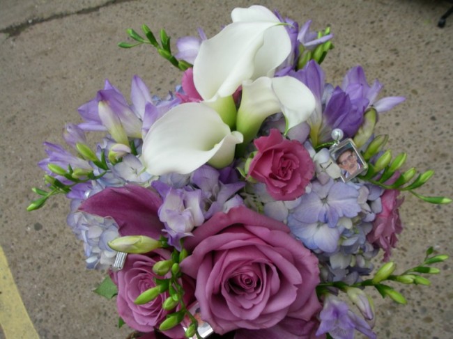 Purple, Mauve & Cream Wedding Bouquet
