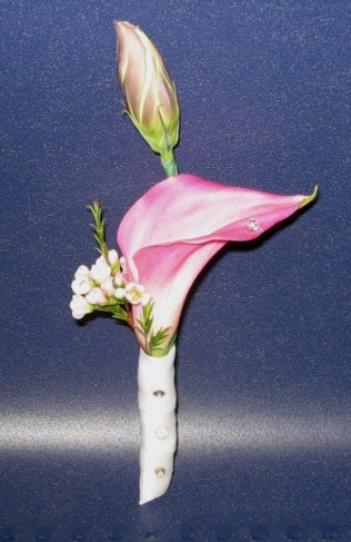Pink Calla Boutonniere